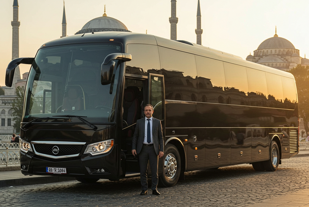 Stressfreie Gruppentransfers mit dem Bus am Flughafen Istanbul