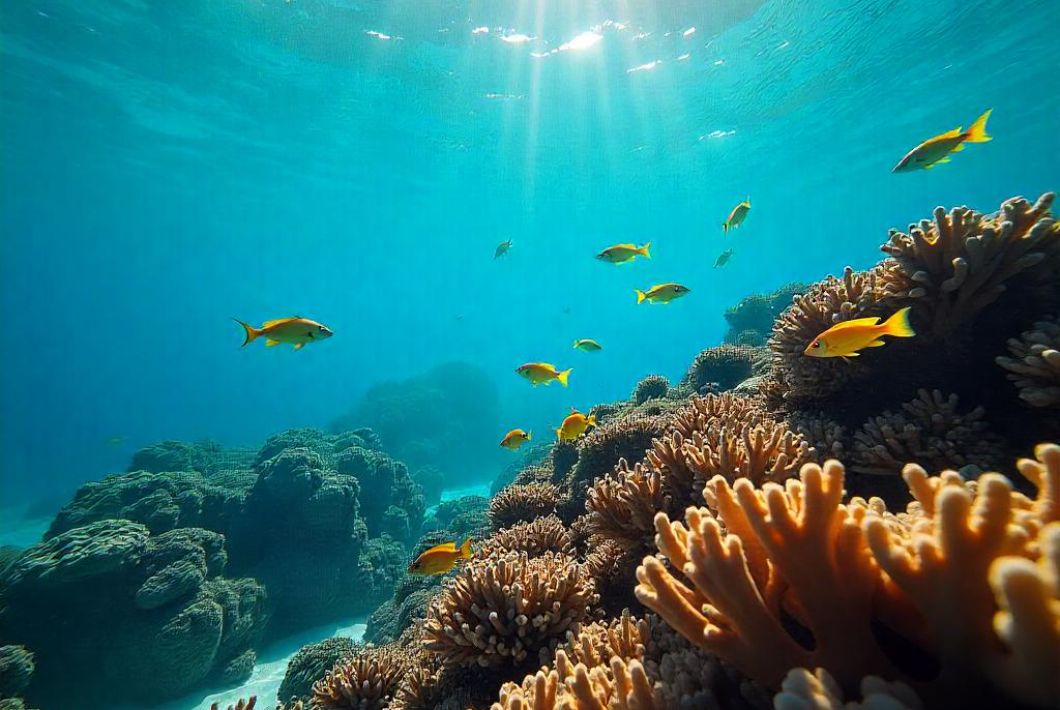 Coral reefs in Andros, Bahamas