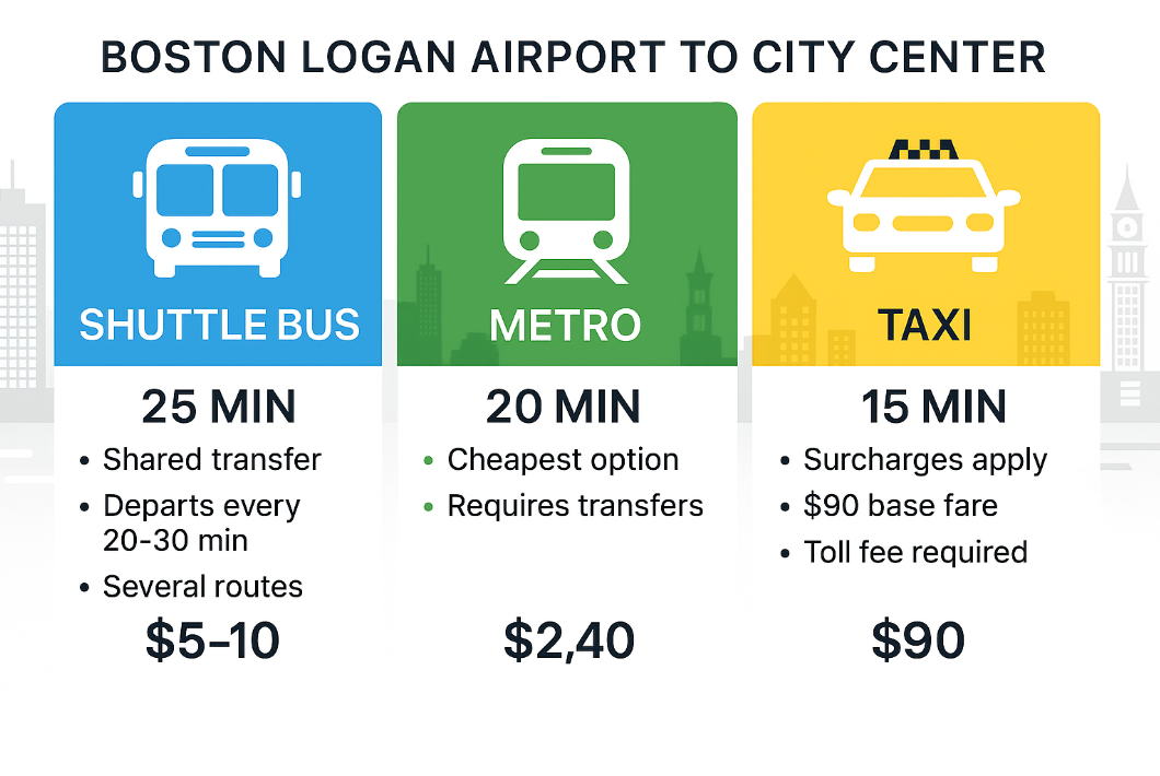 Boston Logan Airport to City Center - Transfer Options