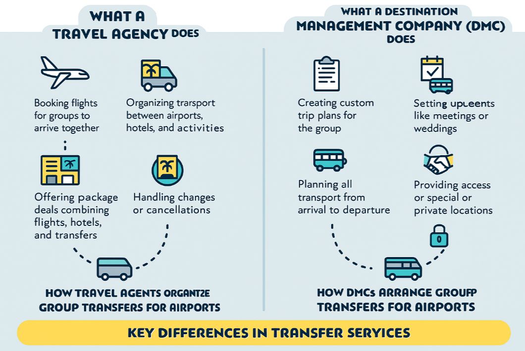 Group Transfers by Travel Agencies & DMCs | Key Differences