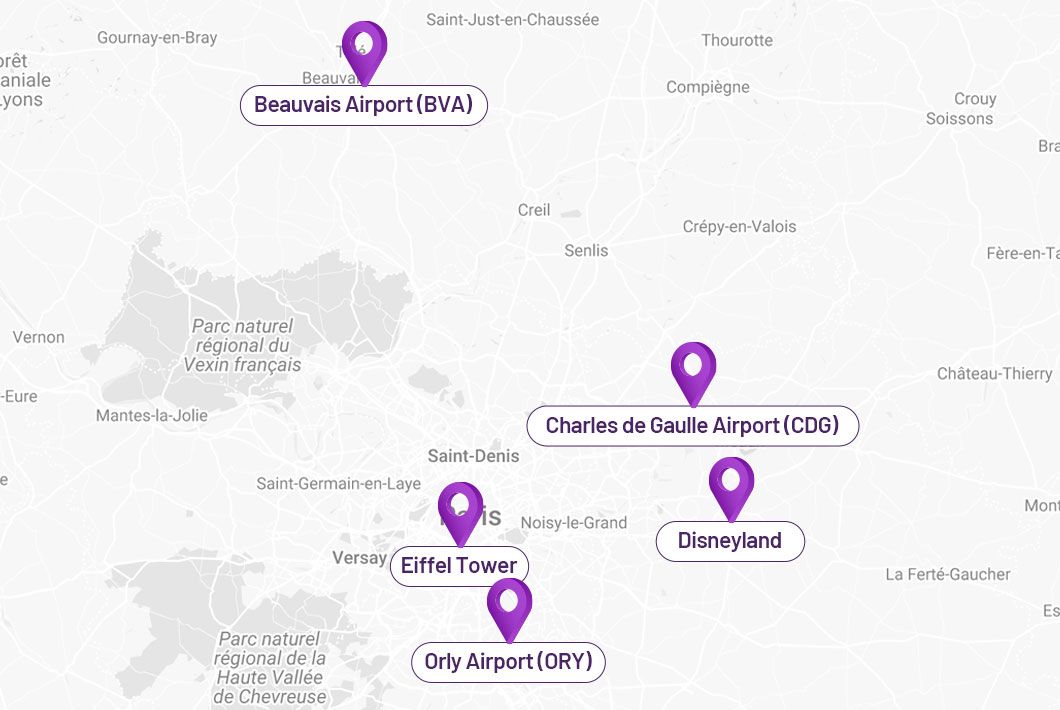 Paris Havaalanları Konumları